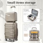 TRAVELEO 20" Expandable Carry-On Luggage Set