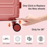 Rose Gold Expandable 4-Piece Luggage Set