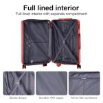 Rose Gold Expandable 4-Piece Luggage Set