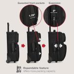 U.S. Traveler Rio Expandable Black Carry-on Suitcase