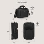 U.S. Traveler Rio Expandable Black Carry-on Suitcase