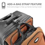 Expandable 2-Piece Rolling Luggage Set in Burgundy