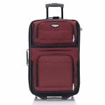 Lightweight Expandable 25-Inch Rolling Luggage - Burgundy