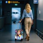 WUJIAONIAO Luggage Cover for 25-28 Inch Suitcases