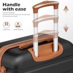 Coolife 4-Piece Lightweight Hard Shell Luggage Set