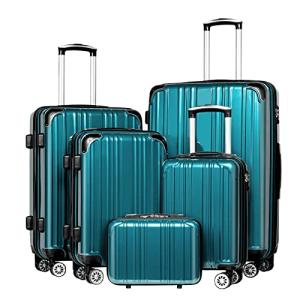 Coolife 5-Piece Expandable Spinner Luggage Set