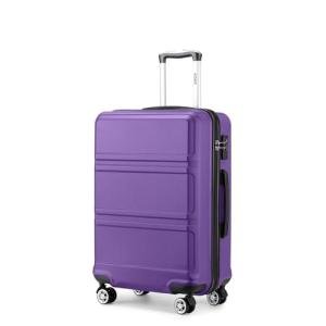 Kono 24 Inch Purple Hardside Luggage with Spinner Wheels