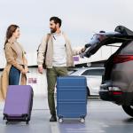 Kono 24 Inch Purple Hardside Luggage with Spinner Wheels