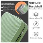 Mixi 26-Inch Hardshell Luggage with Wheels, Avocado Green