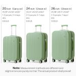 Mixi 26-Inch Hardshell Luggage with Wheels, Avocado Green
