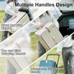 Hanke 26-Inch Hard Shell Rolling Suitcase - Ivory White