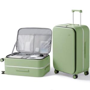 Mixi 26" Hard Shell Luggage with Wheels, Avocado