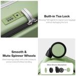 Mixi 26" Hard Shell Luggage with Wheels, Avocado