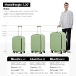 Mixi 26" Hard Shell Luggage with Wheels, Avocado