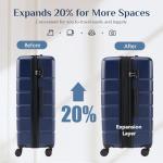 DUMOS 24" Lightweight Hardside Luggage with Spinner Wheels