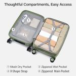 Hanke 26-Inch Expandable Hardshell Suitcase with Spinner Wheels