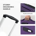 Merax Lightweight Purple 3-Piece Softside Luggage Set