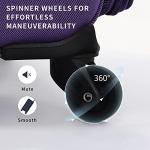 Merax Lightweight Purple 3-Piece Softside Luggage Set