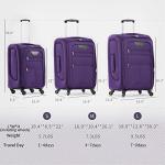 Merax Lightweight Purple 3-Piece Softside Luggage Set