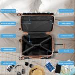 Expandable 24" Hardside Carry-On Suitcase with USB C