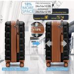 Expandable 24" Hardside Carry-On Suitcase with USB C