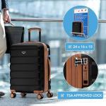 Expandable 24" Hardside Carry-On Suitcase with USB C