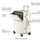 Zipperless Polycarbonate Expandable Carry-On Suitcase
