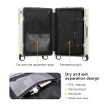 Zipperless Polycarbonate Expandable Carry-On Suitcase