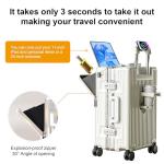 Zipperless Polycarbonate Expandable Carry-On Suitcase