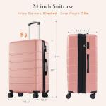 Sweetcrispy 24-Inch Hard Shell Carry-On Suitcase