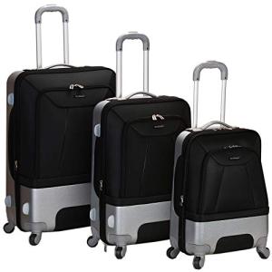 Rockland Rome 3-Piece Hybrid Spinner Luggage Set