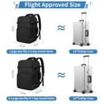 ZOMFELT Black Travel Backpack for Men