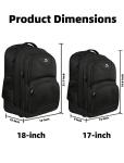 MATEIN 18-Inch Rolling Laptop Backpack for Travel