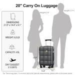 MGB Lightweight Hard Shell Carry-On Luggage 20