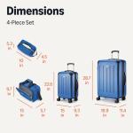 Amazon Basics 4-Piece Navy Luggage Set
