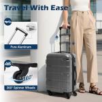 Coolife 21" Carry-On Spinner Suitcase with TSA Lock