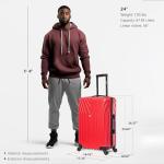 InUSA VASTY 24-Inch Lightweight Hardside Luggage