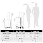 24-Inch Hardside Expandable Luggage with Spinner Wheels