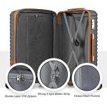 Joyway 24 Inch Checked Luggage, Expandable Suitcase with Spinner Wheel, 3 Piece Hard Shell Luggage Set with TSA Lock(Grey)