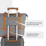 Joyway 24 Inch Checked Luggage, Expandable Suitcase with Spinner Wheel, 3 Piece Hard Shell Luggage Set with TSA Lock(Grey)