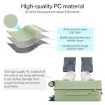 Hanke 28 Inch Lightweight Hardside Luggage - Bamboo Green