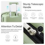 Hanke 28 Inch Lightweight Hardside Luggage - Bamboo Green