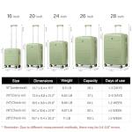 Hanke Bamboo Green 3-Piece Luggage Set