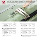 Hanke 24 Inch Bamboo Green Hard Shell Luggage