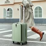 Hanke 24 Inch Bamboo Green Hard Shell Luggage