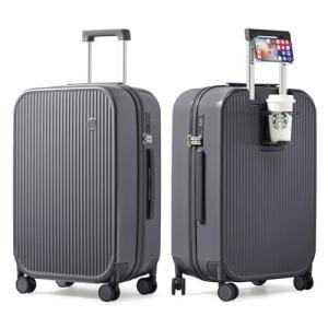 Mixi 24-Inch Hard Shell Rolling Suitcase - Rock Grey