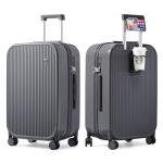 Mixi 24-Inch Hard Shell Rolling Suitcase - Rock Grey