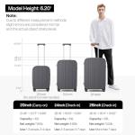 Mixi 24-Inch Hard Shell Rolling Suitcase - Rock Grey