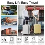 Mixi 26-Inch Hard Shell Luggage with Charger & Holder