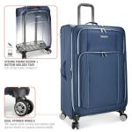 Expandable Navy Softside Luggage with Spinner Wheels